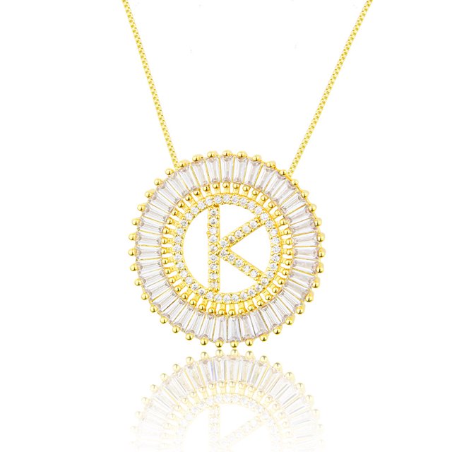 Collier Pendentif Alphabet A-Z Breloques Femme Chaîne Lettre Initiale