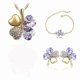 thumbnail image 1 of Clover Jewelry Sets Four Leaf Clover Necklace + Clover Bracelets + Clover Earrings 18k Gold Plated Lucky Clover Sets For Women Girls Wife Girlfriend V, 1 of 4