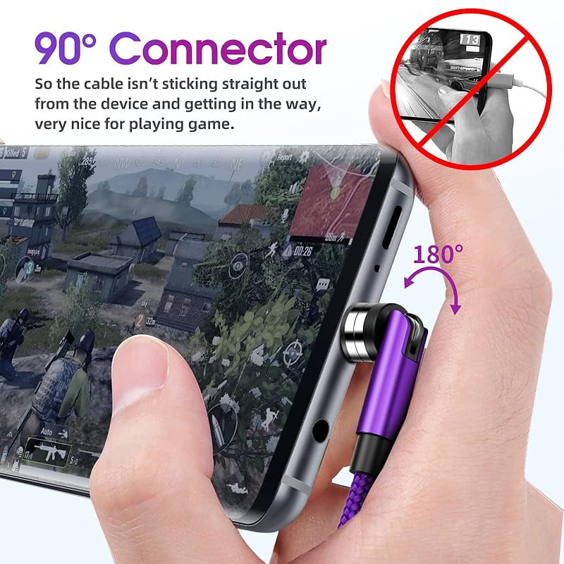 Magnetic charging cable 540 ° rotating magnetic phone charger [6-pack, 3ft/3ft/3ft/6ft/6ft/10ft] 3 in 1 magnetic charger cable nylon braided magnetic USB cable for I-P/Micro USB/Type C device