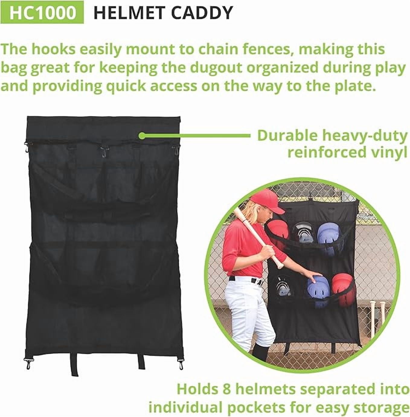Champion Sports Heavy Duty Nylon Hanging/Folding Team Helmet Bag with Hanging Hooks and Carry Handle - Holds 12 Helmets