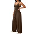 thumbnail image 5 of Women's Summer Spaghetti Strap Sleeveless Jumpsuit Wide Leg Baggy, 5 of 7