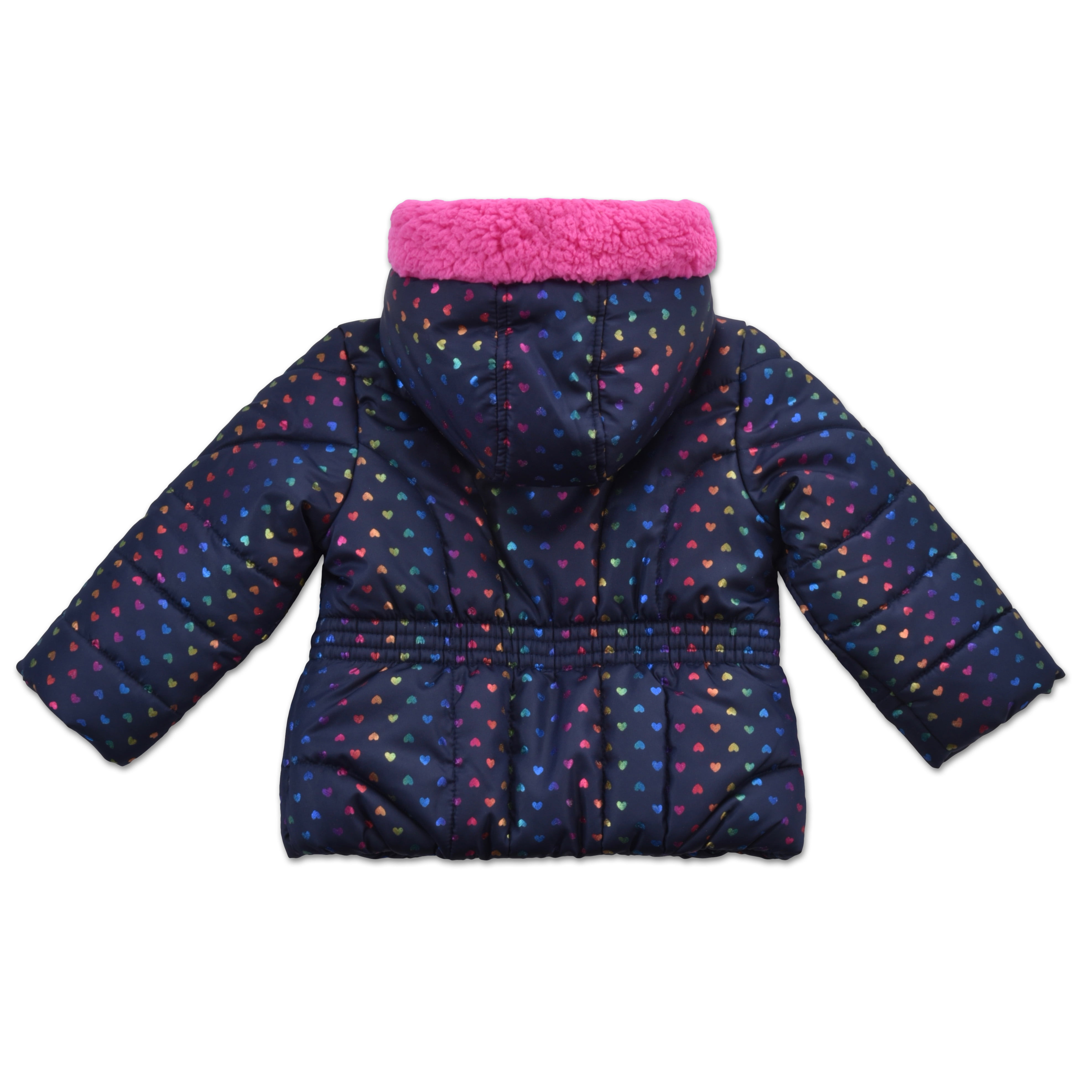 Arctic Quest Infant Toddler & Young Girls Puffer Ski Jacket and Snowbib Snowsuit Set 