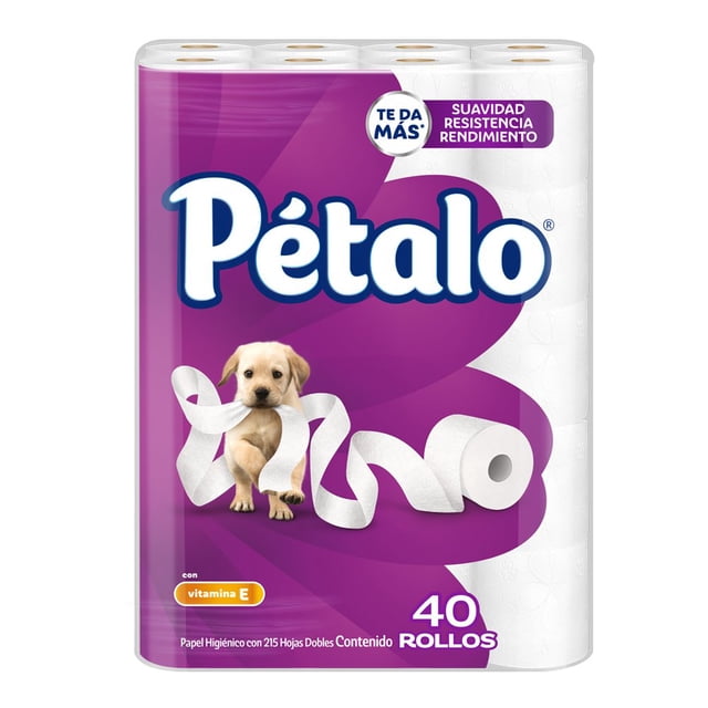Papel higiénico Pétalo Balance 40 rollos de 215 hojas dobles