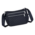 thumbnail image 2 of Bolso de hombro para mujer, mochila para pañales, bolso multiusos ligero, patrón de diamantes Negro-Tipo B, 2 of 7