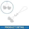 thumbnail image 5 of Unique Bargains 1 Pcs Metal Rhinestone Faux Diamond Car Rear View Mirror Pendant Accessories Car Hanging Ornament White, 5 of 6