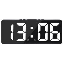 Yibooy Digital Alarm Clock 12/24H Display Electric Bedside Desk LED Clock (Black)