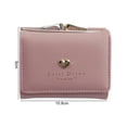 thumbnail image 6 of Huanledash Women Wallet Metal Love Heart Fashion Letter Mini Tri-fold Multi-slots Cards Pocket Short Slim Wallet Coin Purse Money Case Daily Use, 6 of 8