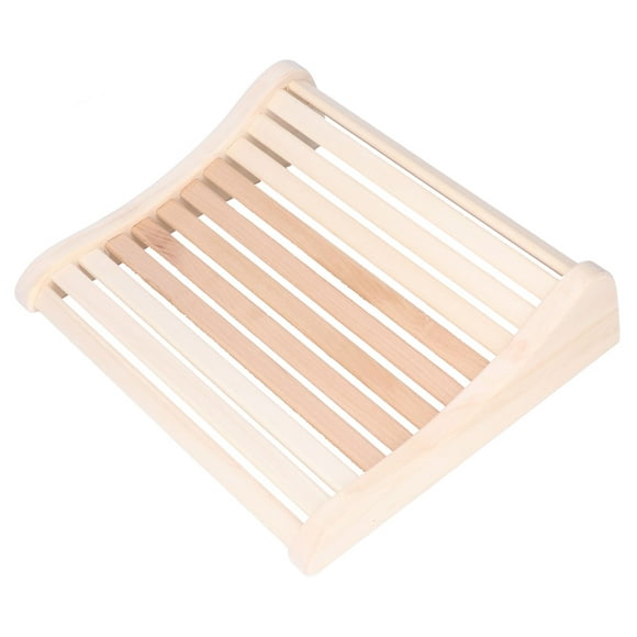 Cómodo respaldo ergonómico de madera para sauna: alivia el dolor y relaja