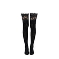 thumbnail image 4 of Women's Lace Trim Thigh High Socks Y2k Over Knee Socks Stretch Long Socks for Party Dress Up, 4 of 5