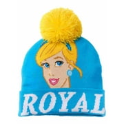 Disney Princess Womens Blue Royal Cinderella Knit Beanie Stocking Cap Hat