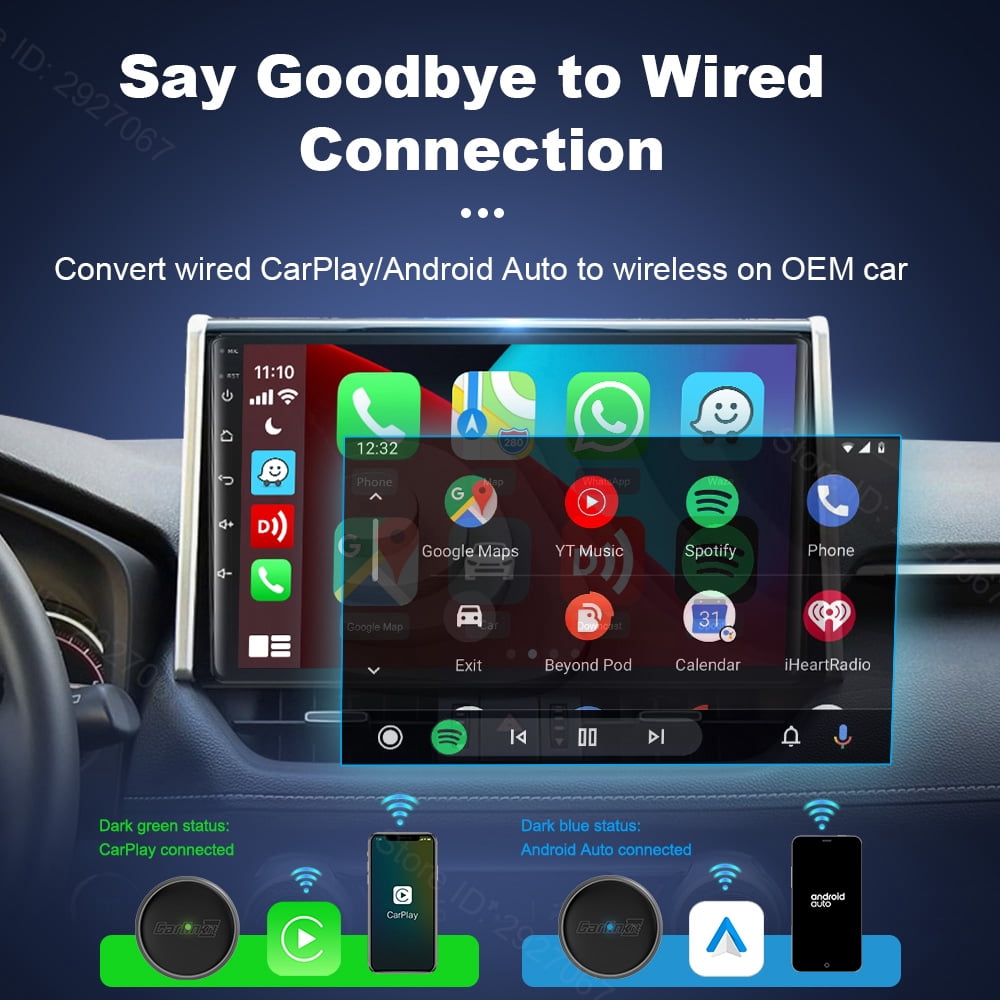 CarlinKit Mini Ultra3,Wireless CarPlay & Android Auto Adapter - USB C & USB A Plug and Play Dongle for Cars with Factory Wired Connection, 5GHz WiFi, Auto Connect