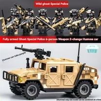NWJ Building Block Toys - Ghost Special Police Military Figures with Plane and Car, Special Forces Assembly Minifigures, Perfect Gift for Boys and Children