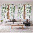 thumbnail image 6 of Sage Green Eucalyptus Kitchen Curtain for Berdoom Living Room Cafe 72 Inch Length, Watercolor Spring Weeping Botanical Tiers Curtains Light Filtering Drapes Window Treatment 2 Panels 52"Wx72"L, 6 of 8