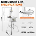 thumbnail image 4 of 2500W Electric Bone Saw Machine with 8 Saw Blades, Stainless Steel Countertop Bone Cutter Machine, 0.04-10" Cutting Thickness, 19" x 13" Worktable for Meat Processing, 4 of 10