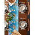 thumbnail image 2 of Boanket Sea Turtle Coastal Table Runner - 120 Inch Long, Kitchen Dining Table Runner Dresser Scarves, Cartoon Ocean Nautical Farmhouse Decor for Coffee Tables Wedding Party Banquet, 2 of 8
