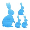 thumbnail image 1 of 4 piezas de soportes para cubiertos con forma de conejito de Pascua, fundas para vajilla de comedor, utensilios azul, 1 of 9