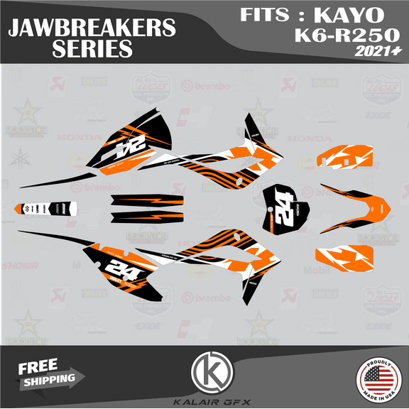 Kalair GFX Graphics Kit for Kayo K6-R250 (2021 ) Jawbreakers Series