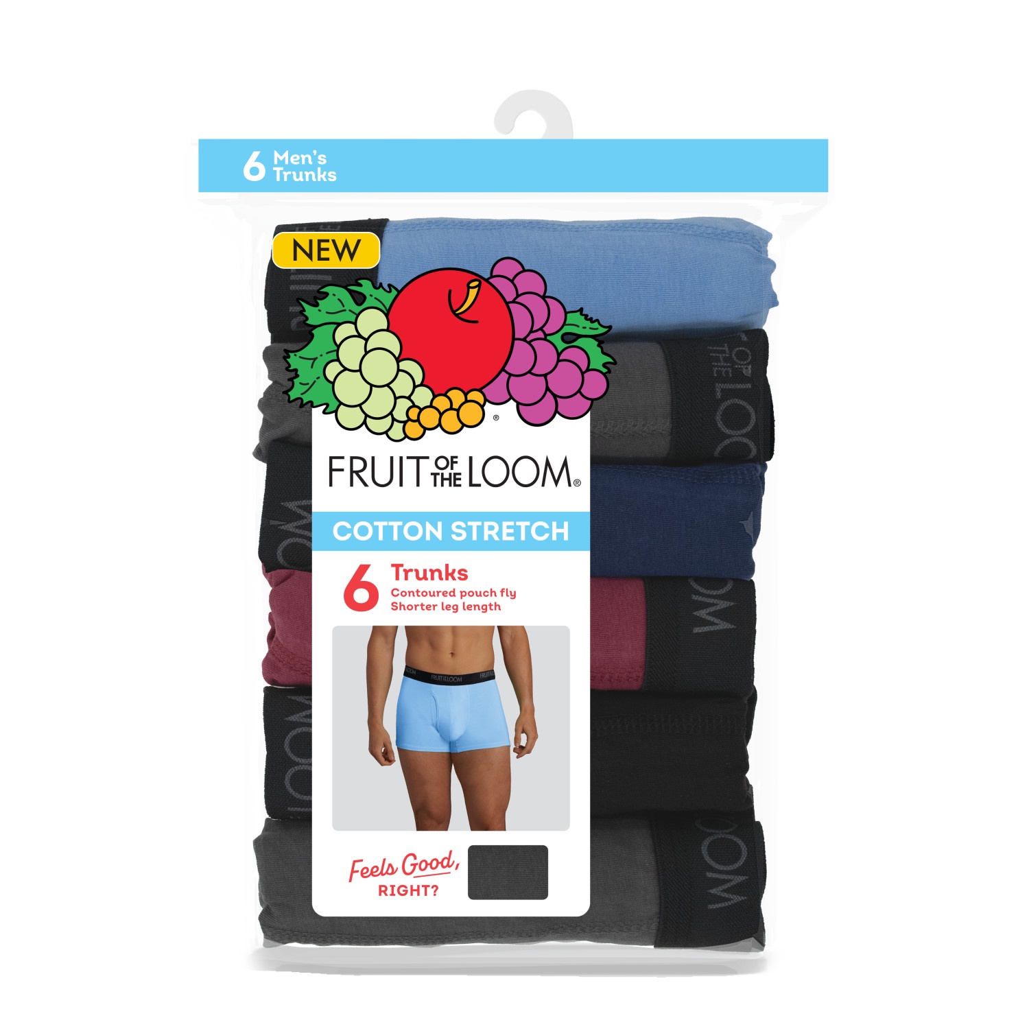 Fruit of the Loom Men's Cotton Stretch Trunk Underwear, 6-Pack photo 7