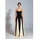 thumbnail image 5 of Vestido de noche EEMEII con tirantes finos plisados y patchwork XL, 5 of 9