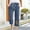 #250421A191 Navy, variant on Aloohaidyvio Capri Pants for Women High Waisted Relaxed Fit Elastic Knit Waist Casual Capris Trousers Cropped Pants