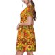 thumbnail image 2 of Easygdp Thanksgiving Day para Vestido Transpirable de Mujer, Vestido Suelto de Manga Corta con Pliegues y Bolsillos para el Verano, 2 of 6