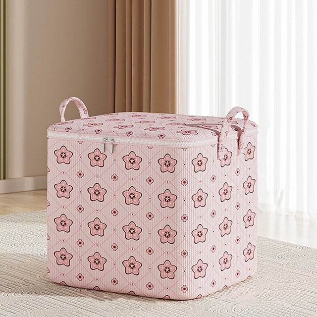 MTBLYS Quilt Storage Bag Large Capacity 60L Foldable Packing Organizer Water-Resistant Fabric Moving Dormitory Home Bedding Storage