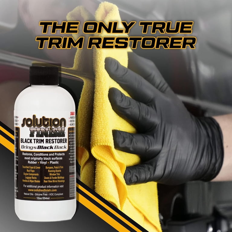 Solution Finish Black Plastic & Vinyl Trim Restorer, 12 Oz photo 3