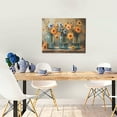 thumbnail image 5 of Fuzoiu Charming Daisy Bouquet Art Print Canvas Wall Art for Bathrooms,Wall Decor for Bedroom,Framed Artwork for Wall,Modern Wall Decorations Prints Picture for Kitchen Home, 5 of 6