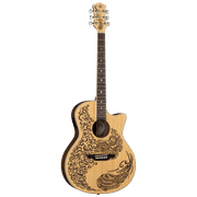 Luna Henna Paradise Select Spruce Acoustic-Electric Guitar w/ Laser Henna Design