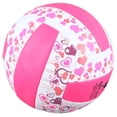 thumbnail image 3 of Balón de voleibol de entrenamiento tamaño 5, de poliuretano suave, para interior y exterior, para estudiantes, piscina, gimnasio, entrenamiento, color rosa., 3 of 14