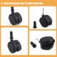 thumbnail image 2 of Ruedas giratorias para muebles, ruedas para sillas de oficina, ruedas giratorias, 2 uds., 2 of 4