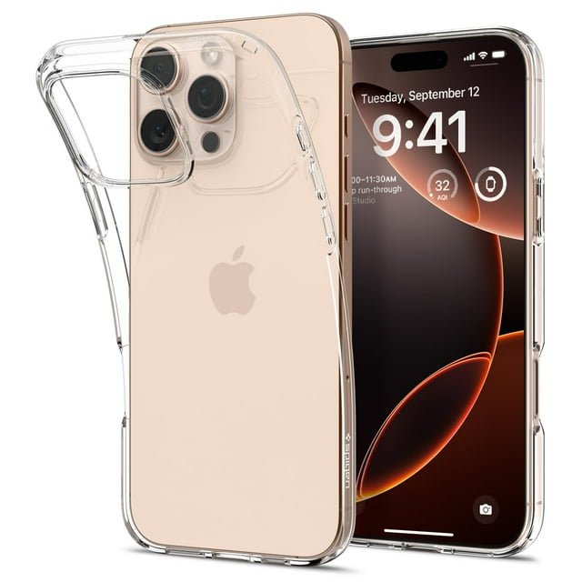 Funda Spigen para iPhone 16 Pro de 6,3 pulgadas, TPU transparente, de grado militar
