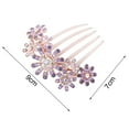 thumbnail image 6 of Eoperou Hair Comb High-end Easy to Use Sparkling Five Teeth Rhinestone Hair Barrette Hair Styling Accessories, 6 of 8