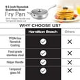 thumbnail image 6 of Hamilton Beach Fry Pan Stainless Steel 9.5in Nonstick Coating with Helper Handle and Glass Lid, Egg Pan, Omelet Pan, Stainless Steel Alloy Cookware Chef's Pan, Induction Compatible & Dishwasher Safe, 6 of 7