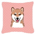 thumbnail image 3 of Checkerboard Print With Dog Fabric Decorative Pillow, 3 of 3