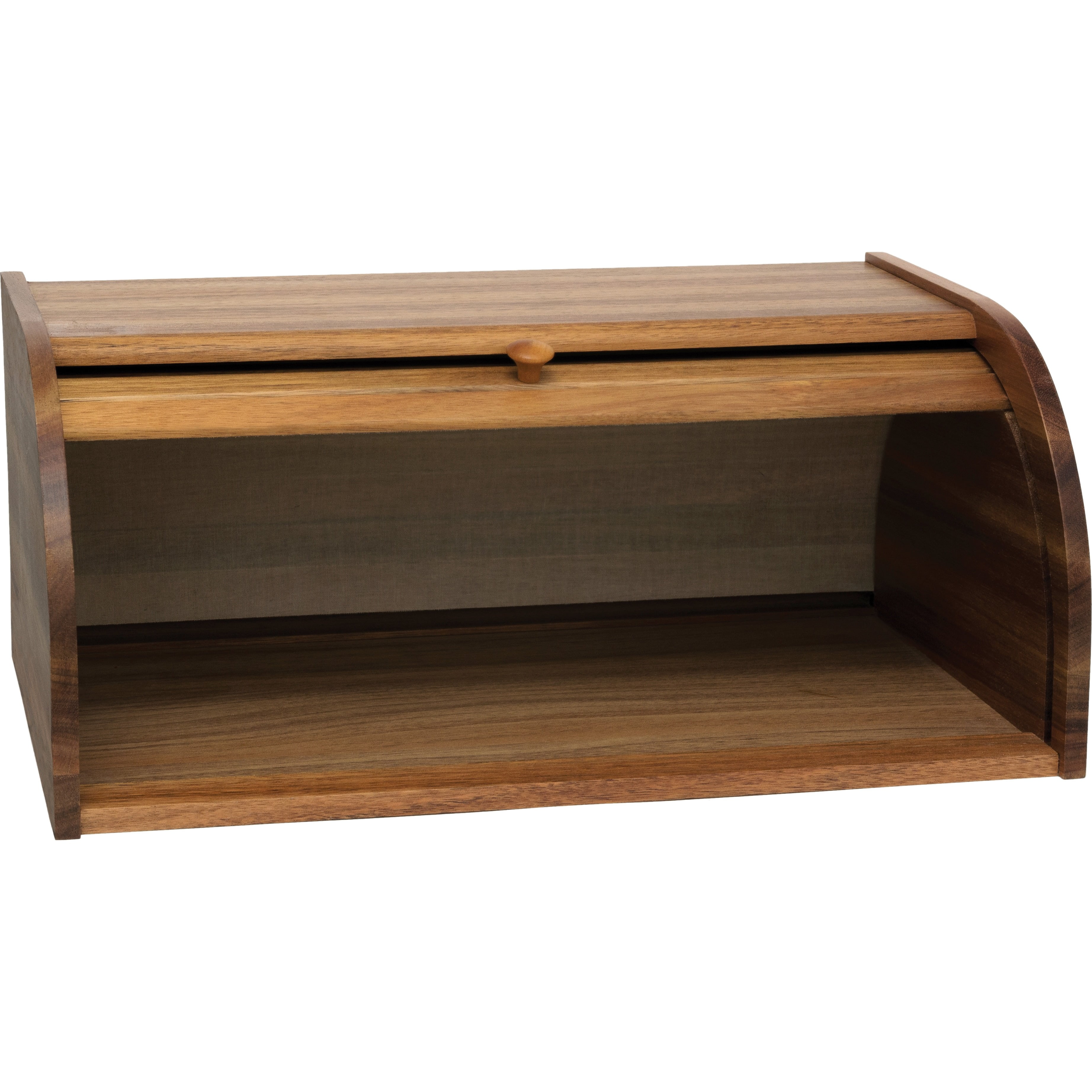 Lipper International Acacia Rolltop Bread Box