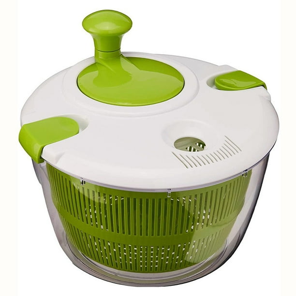 Centrifugadora de Ensalada , Escurridora de ensalda, Salad Spinner, Funcionamiento Giratorio, Centrifugado de Lechuga y Lavado de Verduras de Frutas