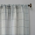 thumbnail image 4 of No. 918 Castille Farmhouse Plaid Linen Semi-Sheer Rod Pocket Curtain Panel, 54"x84", Blue, 4 of 6