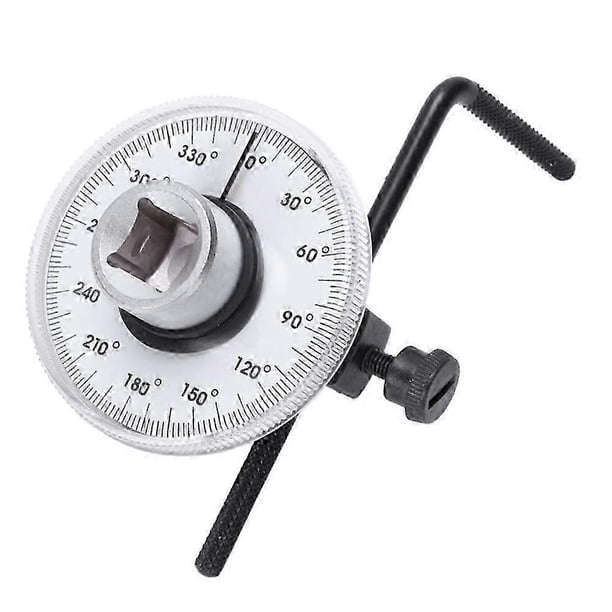 Adaptador de llave dinamométrica con medidor de ángulo de torsión ajustable de 360° y accionamiento de 1/2", medidor de límite elástico y adaptador de torsión.