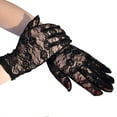 thumbnail image 2 of Lolmot Ladies Lace Gloves Women Elegant Sunblock Short Gloves Lace Floral Courtesy Gloves Wedding Gloves Costume Gloves for Dinner Tea 1950s Party Dressy Favors, Wrist Length, 2 of 2