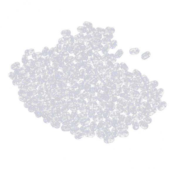 2x 100 Unids / 200pcs Oval de Plástico 6mm O de 8 Doble Perla Taladro Hole Pesca Tack DYNWAVEMX Abalorios para aparejos de pesca