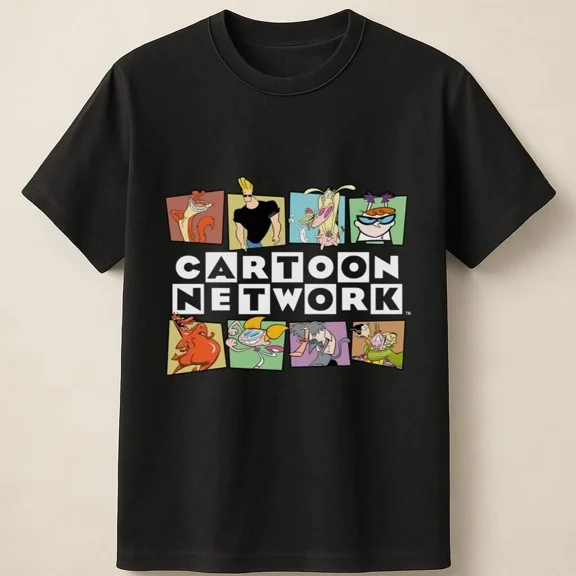 Cartoon Retro TV Show Characters Collage Unisex T Shirt