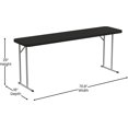 thumbnail image 2 of 6-Foot Black Plastic Folding Training Table, 2 of 14