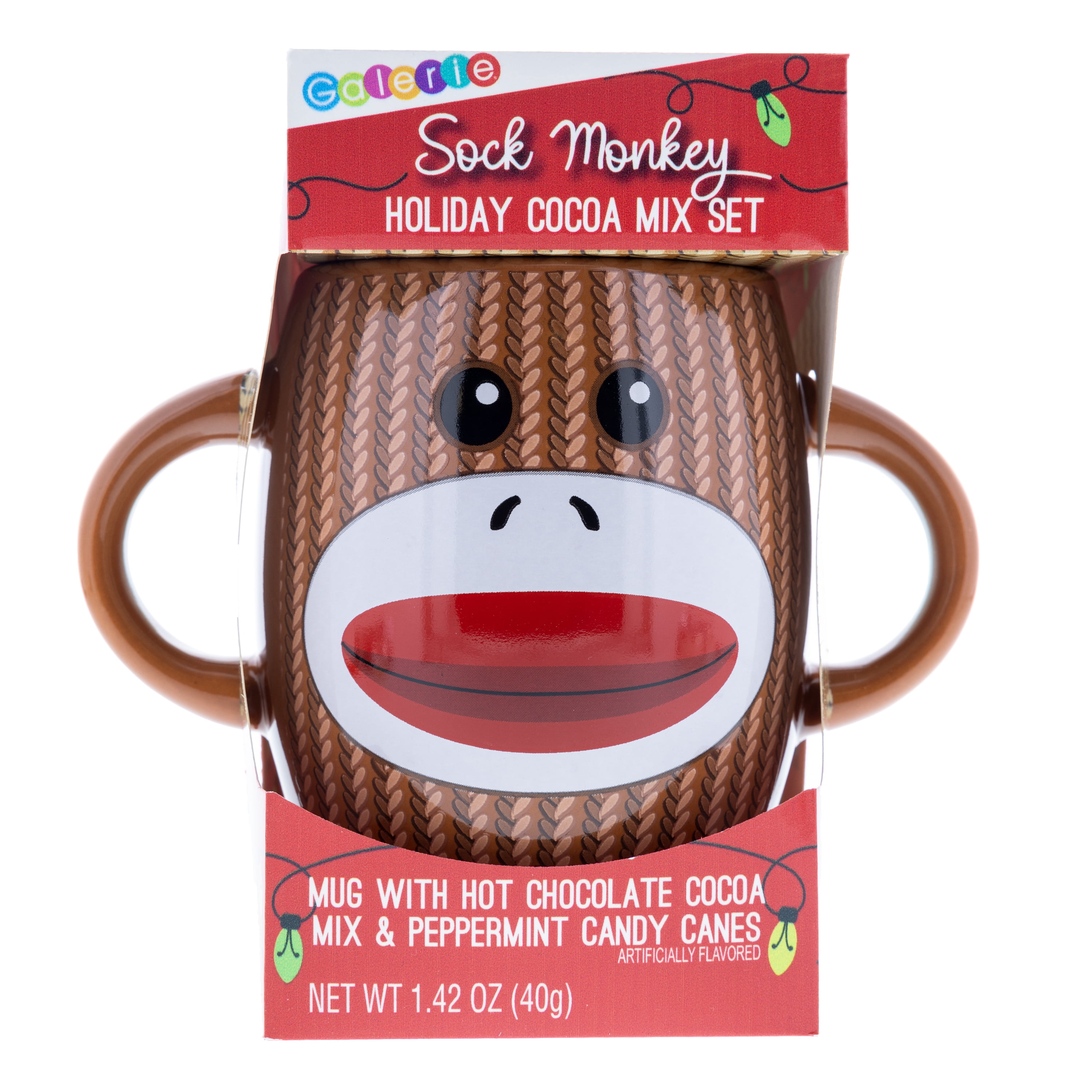 Galerie Coffee & Teas Gift Baskets Sock Monkey Cocoa Brown Holiday Gift
