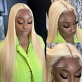 thumbnail image 7 of 613 Lace Front Wig Human Hair Straight 13x4 Blonde Lace Front Wigs Human Hair 180% Density 613 HD Lace Frontal Wig 26 inch Blonde Glueless Wigs Human Hair Pre Plucked, 7 of 7