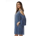 thumbnail image 2 of Riviera Sun Cold Shoulder Dress 21825-BLK-1X (Denim, 2X), 2 of 3