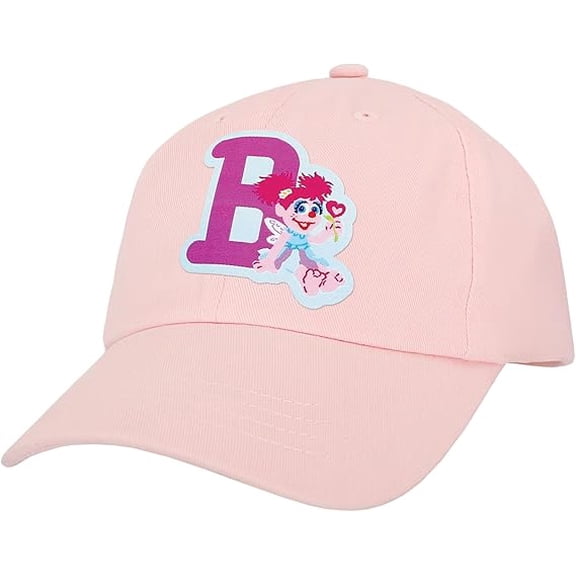 Sesame Street Elmo & Abby Kids Toddler Cap with Initial, Toddler Boys Hat, Youth Girl Baseball Cap, Cute Toddler Baseball Cap