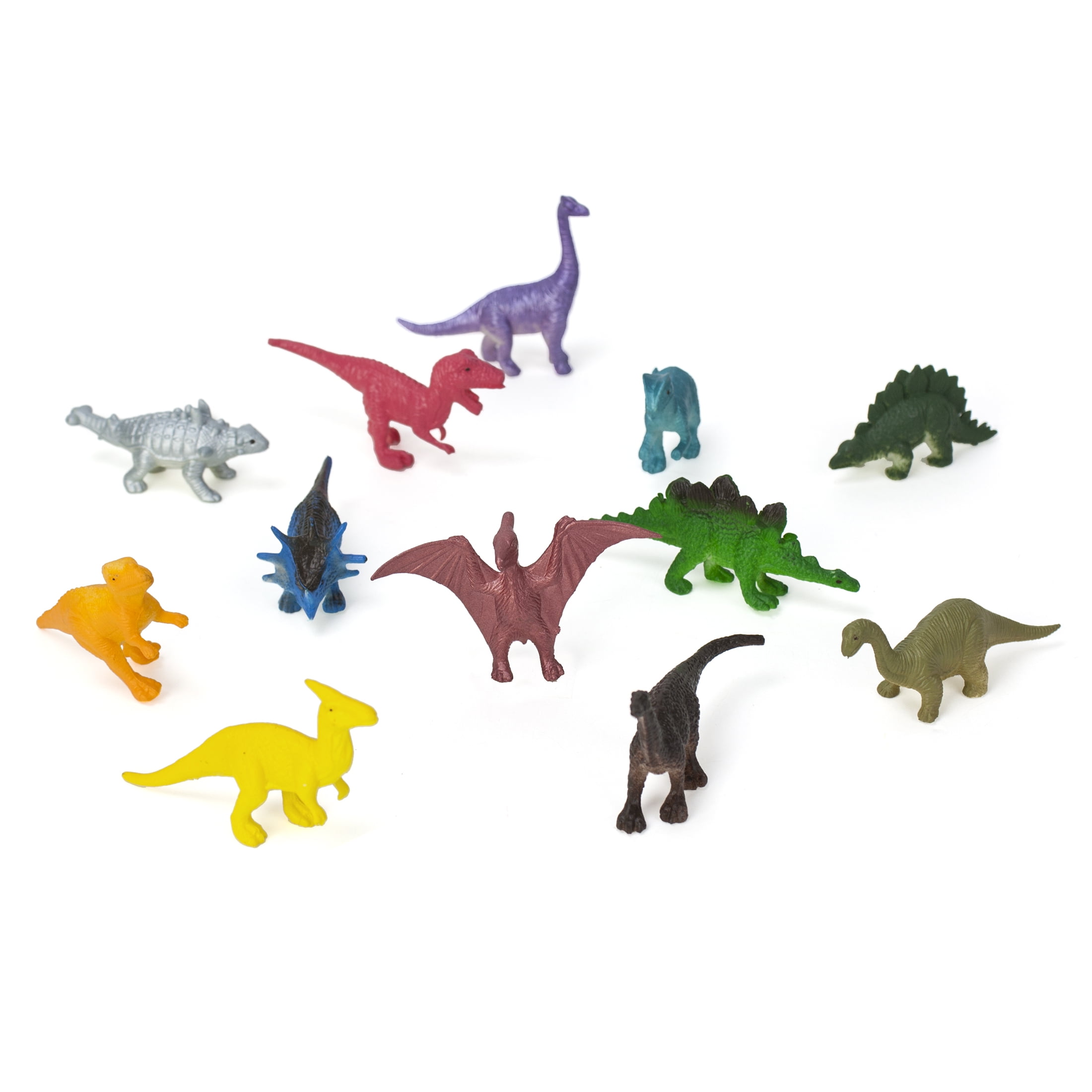 Best Brands Small Colorful Toy Figurines Realistic Dinosaurs Great for Learning Dinosaurs. Decorative Figurine. (12 count)