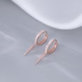 thumbnail image 5 of Sterling Silver Spike Earrings Hoop for Women Teens Geometric Huggie Hoop Earrings Drop Punk Earrings Minimalist Huggie, 5 of 11