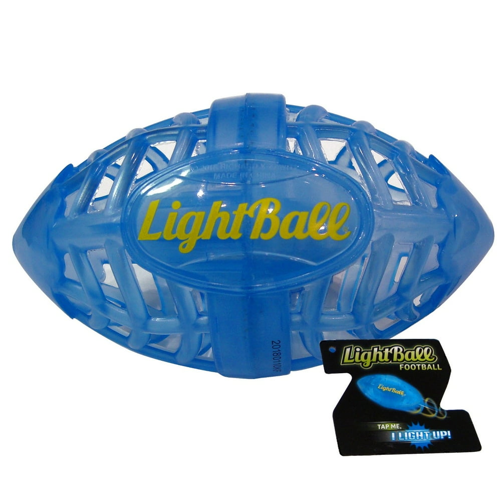 TANGLE Lightball Football, Blue Glow in The Dark Light Up LED